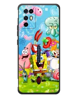 Чехол для ZTE Nubia RedMagic 6R с картинкой «Губка Боб и друзья»