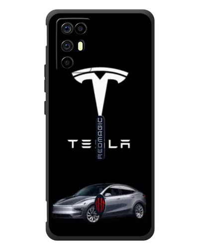 Чехол для ZTE Nubia RedMagic 6R с картинкой «Tesla Model Y»