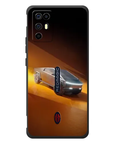 Чехол для ZTE Nubia RedMagic 6R с картинкой «Cybertruck в пустыне»