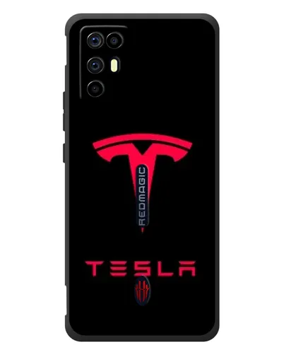 Чехол для ZTE Nubia RedMagic 6R с картинкой «Tesla Red Logo»