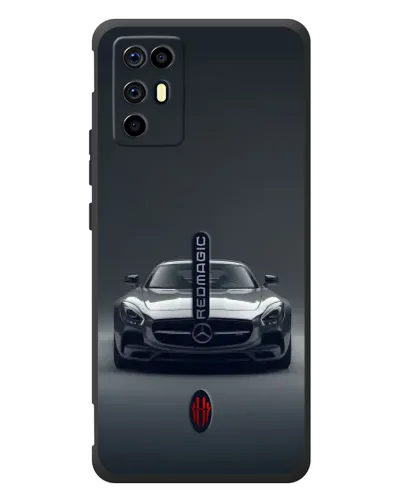 Чехол для ZTE Nubia RedMagic 6R с картинкой «Mercedes на черном»