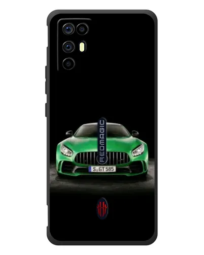 Чехол для ZTE Nubia RedMagic 6R с картинкой «Mercedes — неоновый лого»