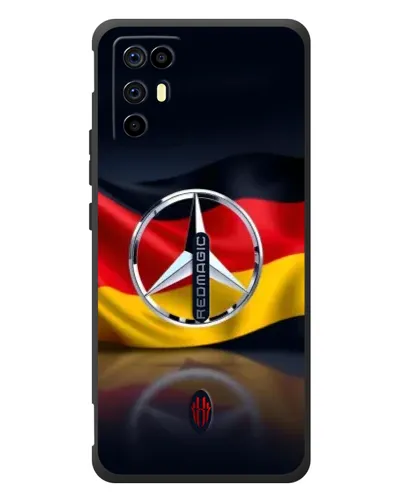 Чехол для ZTE Nubia RedMagic 6R с картинкой «Mercedes — флаг Германии»
