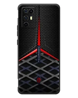 Чехол для ZTE Nubia RedMagic 6R с картинкой «Mercedes Carbon Grid»