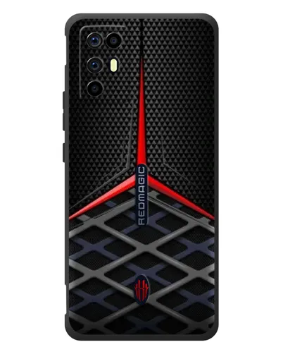 Чехол для ZTE Nubia RedMagic 6R с картинкой «Mercedes Carbon Grid»