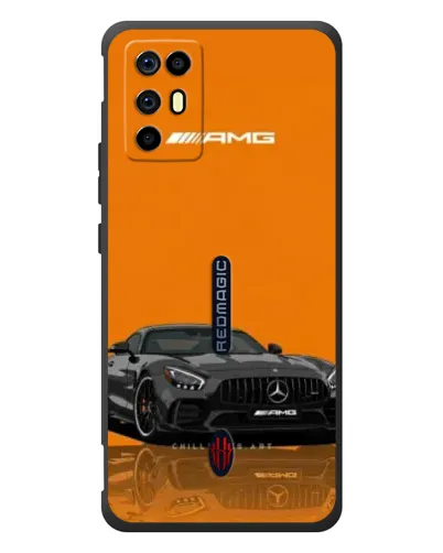 Чехол для ZTE Nubia RedMagic 6R с картинкой «Оранжевый Mercedes AMG»