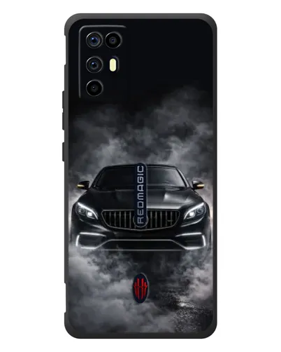 Чехол для ZTE Nubia RedMagic 6R с картинкой «Mercedes в дыму»