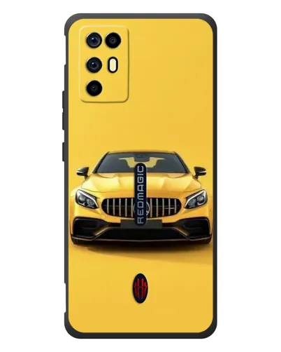 Чехол для ZTE Nubia RedMagic 6R с картинкой «Желтый Mercedes GT»