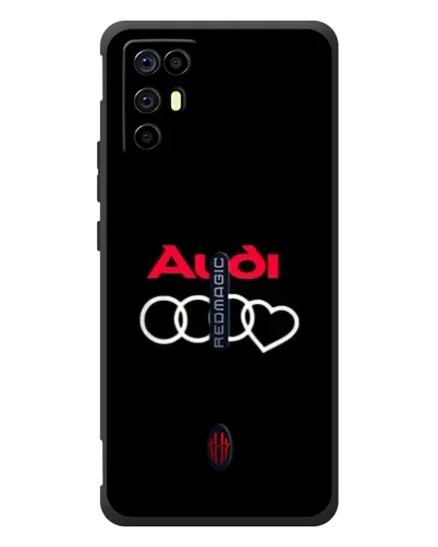 Чехол для ZTE Nubia RedMagic 6R с картинкой «Логотип Audi Heart»