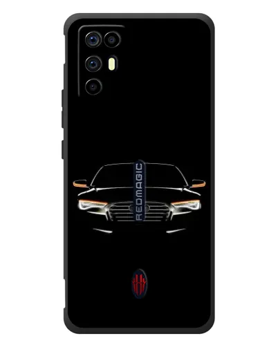 Чехол для ZTE Nubia RedMagic 6R с картинкой «Audi — ночной контур»