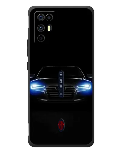 Чехол для ZTE Nubia RedMagic 6R с картинкой «Audi в неоне»