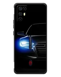 Чехол для ZTE Nubia RedMagic 6R с картинкой «Неоновый взгляд Audi» Чехол для ZTE Nubia RedMagic 6R с картинкой «Неоновый взгляд Audi»