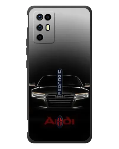 Чехол для ZTE Nubia RedMagic 6R с картинкой «Audi — градиентный контур»