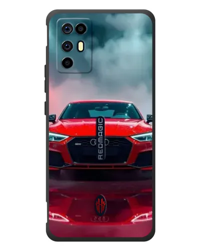 Чехол для ZTE Nubia RedMagic 6R с картинкой «Audi RS — красный стиль»