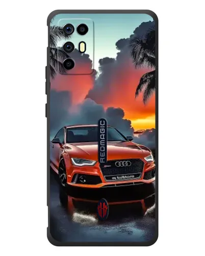 Чехол для ZTE Nubia RedMagic 6R с картинкой «Audi — закат»