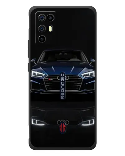 Чехол для ZTE Nubia RedMagic 6R с картинкой «Audi — ночное отражение»