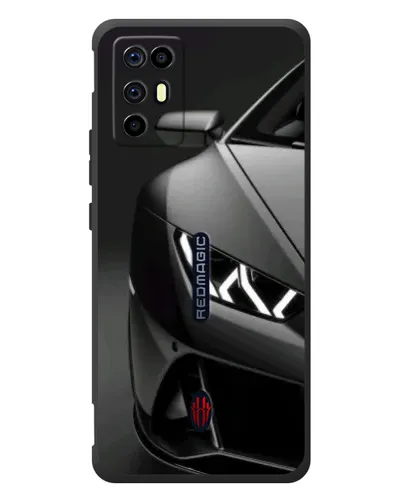 Чехол для ZTE Nubia RedMagic 6R с картинкой «Lamborghini фары детализация»