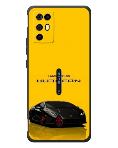 Чехол для ZTE Nubia RedMagic 6R с картинкой «Lamborghini Huracan черный»