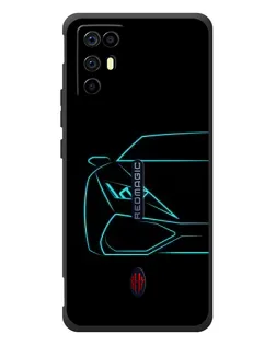 Чехол для ZTE Nubia RedMagic 6R с картинкой «Голубой силуэт Lamborghini» Чехол для ZTE Nubia RedMagic 6R с картинкой «Голубой силуэт Lamborghini»