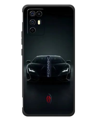Чехол для ZTE Nubia RedMagic 6R с картинкой «Черный Lamborghini Aventador»