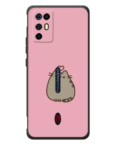 Чехол для ZTE Nubia RedMagic 6R с картинкой «Pusheen сердце»