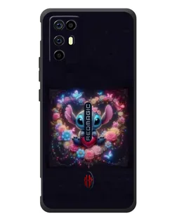 Чехол для ZTE Nubia RedMagic 6R с картинкой «Stitch в цветах» Чехол для ZTE Nubia RedMagic 6R с картинкой «Stitch в цветах»