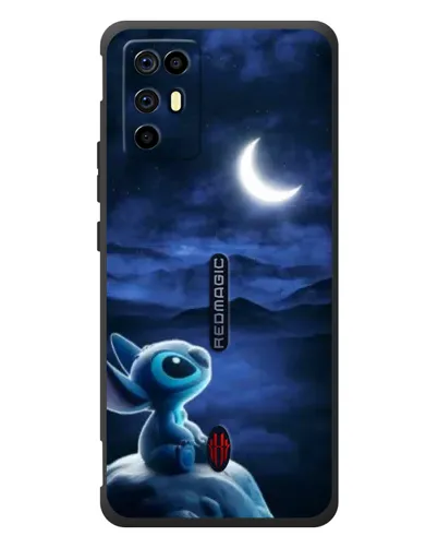 Чехол для ZTE Nubia RedMagic 6R с картинкой «Лунная ночь Стича»