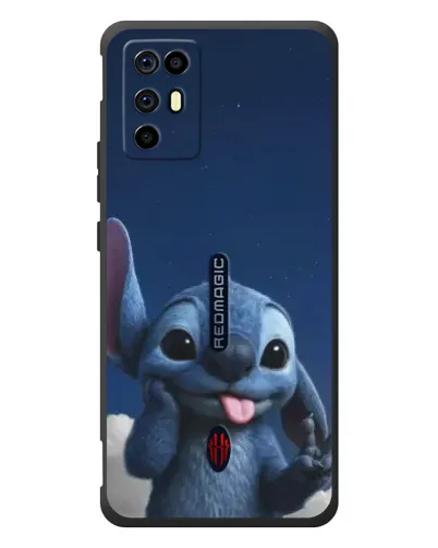 Чехол для ZTE Nubia RedMagic 6R с картинкой «Стич в облаках»