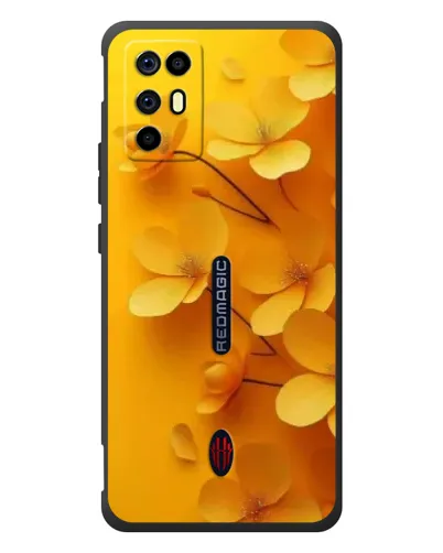 Чехол для ZTE Nubia RedMagic 6R с картинкой «Золотые лепестки»