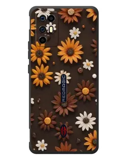 Чохол для ZTE Nubia RedMagic 6R з картинкою «Візерунок з маленьких соняшників» Чохол для ZTE Nubia RedMagic 6R з картинкою «Візерунок з маленьких соняшників»