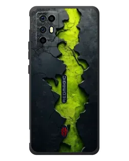 Чехол для ZTE Nubia RedMagic 6R с картинкой «Салатовый разлом скалы» Чехол для ZTE Nubia RedMagic 6R с картинкой «Салатовый разлом скалы»