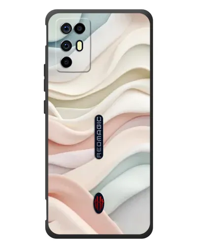 Чехол для ZTE Nubia RedMagic 6R с картинкой «Пастельные нежные волны»