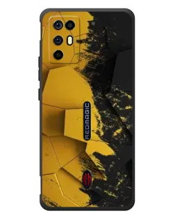 Чехол для ZTE Nubia RedMagic 6R с картинкой «Золотые осколки геометрии» Чехол для ZTE Nubia RedMagic 6R с картинкой «Золотые осколки геометрии»
