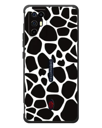 Чехол для ZTE Nubia RedMagic 6R с картинкой «Черно-белый жираф»