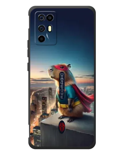 Чехол для ZTE Nubia RedMagic 6R с картинкой «Капи-мен супергерой»