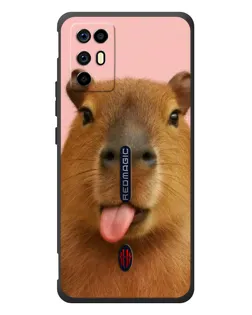 Чохол для ZTE Nubia RedMagic 6R з картинкою «Капібара з язиком» Чохол для ZTE Nubia RedMagic 6R з картинкою «Капібара з язиком»