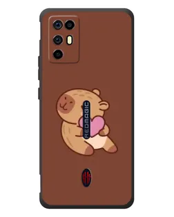 Чохол для ZTE Nubia RedMagic 6R з картинкою «Капібара з серцем» Чохол для ZTE Nubia RedMagic 6R з картинкою «Капібара з серцем»