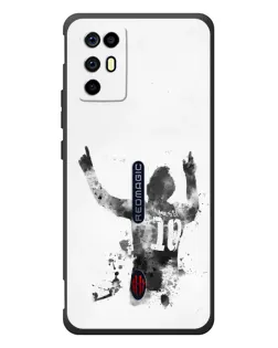 Чехол для ZTE Nubia RedMagic 6R с картинкой «Черно-белый силуэт Месси» Чехол для ZTE Nubia RedMagic 6R с картинкой «Черно-белый силуэт Месси»