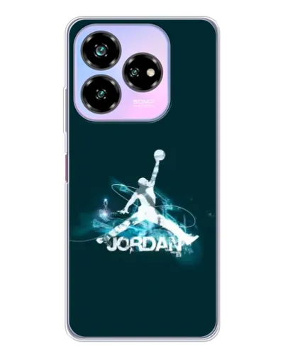 Чехол для ZTE Nubia V60 Design с картинкой «Jordan Blue Fire»
