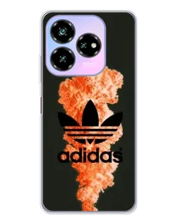 Чехол для ZTE Nubia V60 Design с картинкой «Оранжевый дым Adidas»