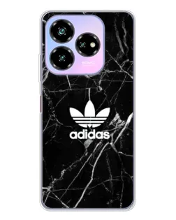 Чехол для ZTE Nubia V60 Design с картинкой «Белый мрамор Adidas»