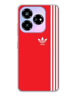 Чехол для ZTE Nubia V60 Design с картинкой «Красный минимализм Adidas»