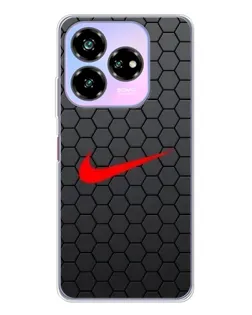 Чехол для ZTE Nubia V60 Design с картинкой «Nike — карбоновая сетка»