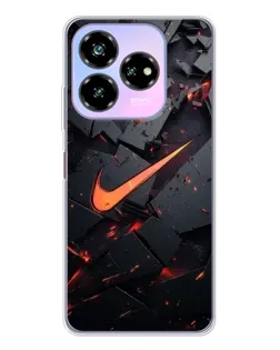 Чехол для ZTE Nubia V60 Design с картинкой «Nike — эффект разломов»