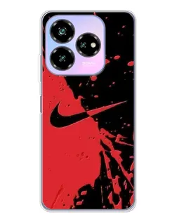 Чехол для ZTE Nubia V60 Design с картинкой «Красные брызги Nike»