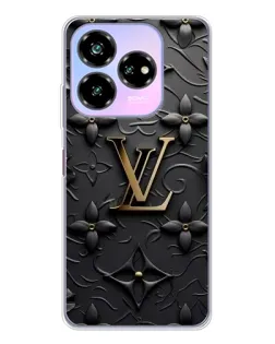 Чехол для ZTE Nubia V60 Design с картинкой «Кожаная текстура LV»