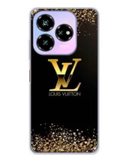 Чехол для ZTE Nubia V60 Design с картинкой «LV — золотые искры»