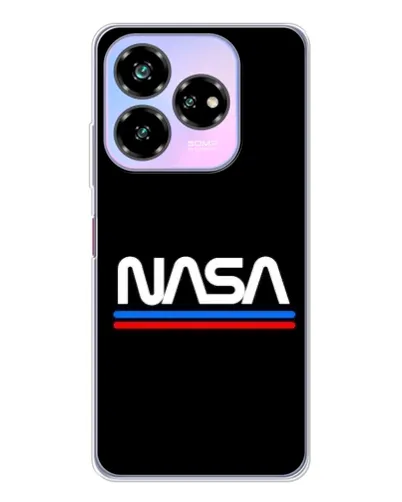 Чехол для ZTE Nubia V60 Design с картинкой «NASA — классика Red Blue»
