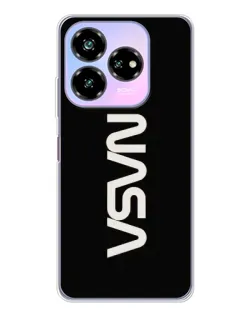 Чехол для ZTE Nubia V60 Design с картинкой «NASA — вертикальный логотип»
