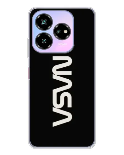 Чехол для ZTE Nubia V60 Design с картинкой «NASA — вертикальный логотип»